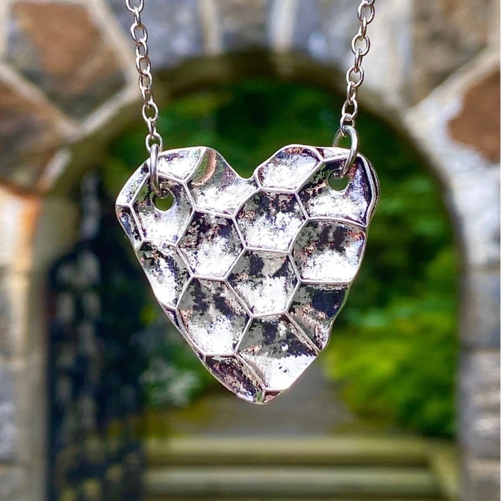 Honeycomb Heart Necklace